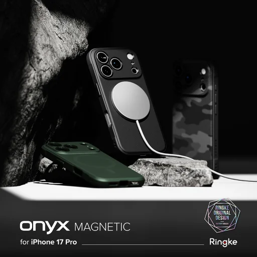 iPhone 17 Pro Max Sötétzöld Ringke Onyx MagSafe tok - 9