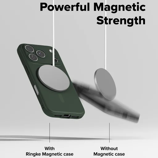 iPhone 17 Pro Max Sötétzöld Ringke Onyx MagSafe tok - 3