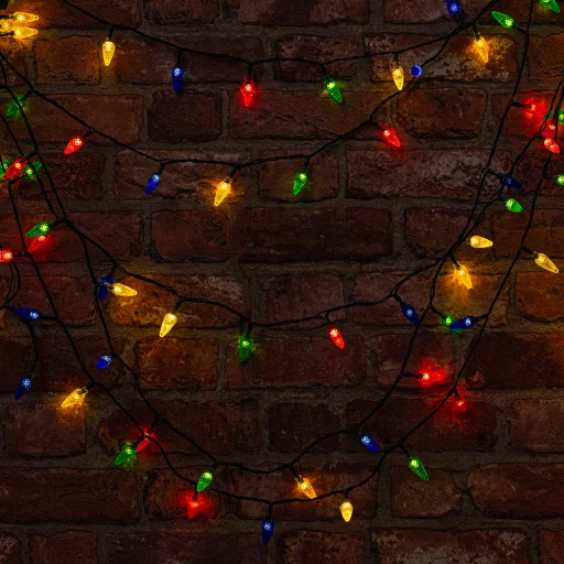 Karácsonyfa fényfüzér 100LED 8m sokszínű Forever Light beltéri - 1