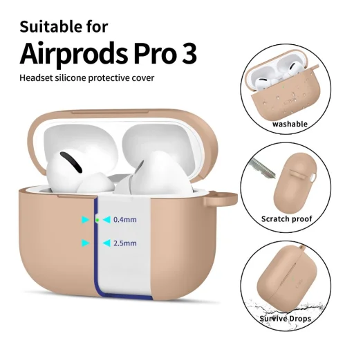 Apple AirPods Pro 3 Tech-protect Silicone Hook Caffe Latte tok - 4