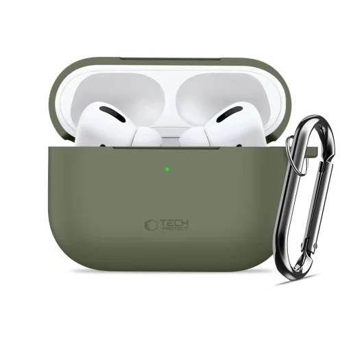 Apple AirPods Pro 3 Tech-protect Silicone Hook Olíva Zöld tok - 3