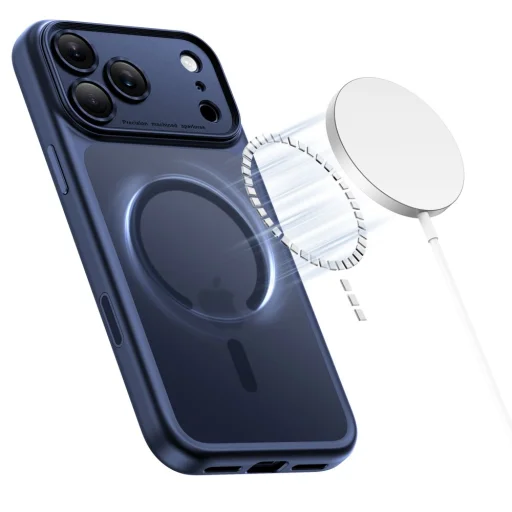 iPhone 17 Pro Tech-protect Magpeak Magsafe CC tok matt mélykék - 3