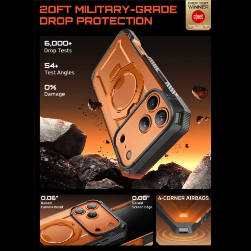 iPhone 17 Pro Max Supcase UB Grip Pro Magsafe korall tok - 3