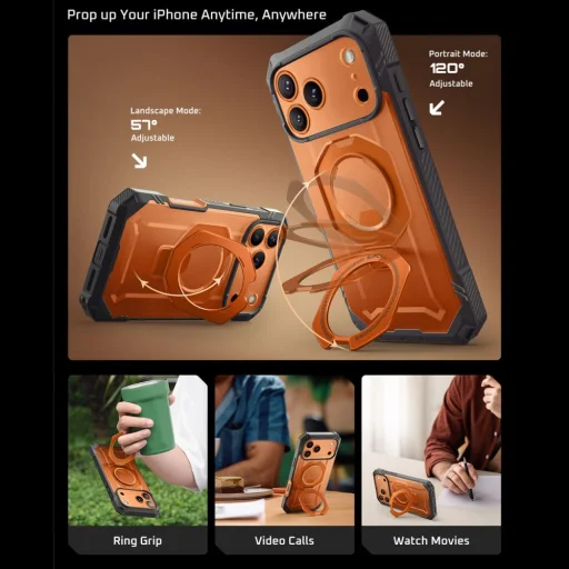 iPhone 17 Pro Max Supcase UB Grip Pro Magsafe korall tok - 4