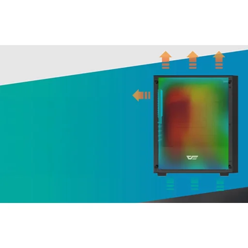 Darkflash M305 Mesh számítógépház ventilátorok nélkül (Fekete) - 14