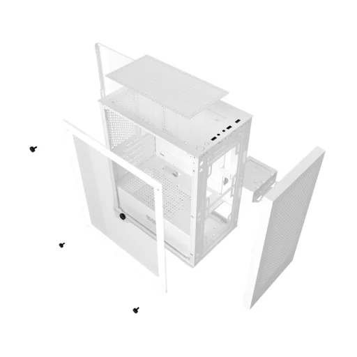 Darkflash M305 számítógépház ventilátorok nélkül (Fehér) - 9