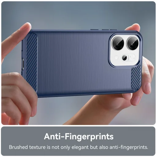 Oppo Reno14 Kék Techsuit - Carbon Silicone tok - 2