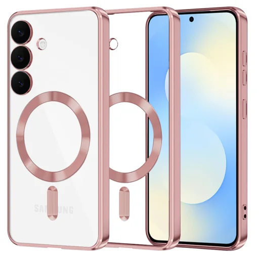 Samsung Galaxy S25 FE Pink Techsuit - Luxury Crystal MagSafe tok - 1