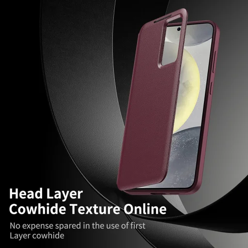 Samsung Galaxy S25 FE Techsuit SmartView Series - Piros tok - 3