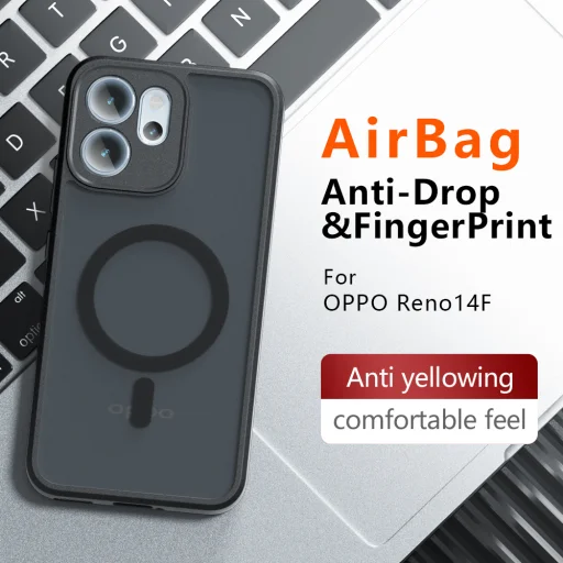 Oppo Reno14 F Frosted Black Techsuit PureFrost MagSafe tok - 6