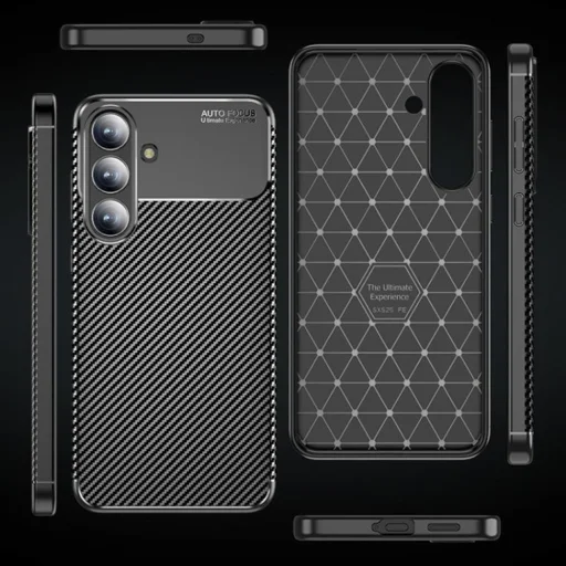Samsung Galaxy S25 FE Techsuit - CarbonFiber - Fekete tok - 6