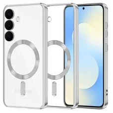 Samsung Galaxy S25 FE Techsuit - Luxury Crystal MagSafe - Silver tok