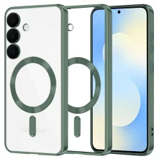 Samsung Galaxy S25 FE Techsuit - Luxury Crystal MagSafe - Mélyzöld tok