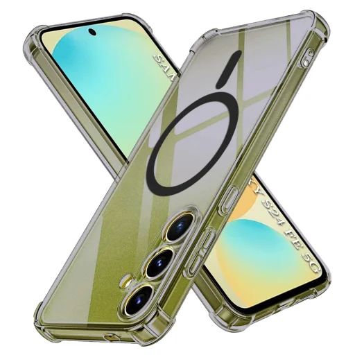 Samsung Galaxy S24 FE Füstfekete Techsuit Shockproof Clear Silicone MagSafe tok - 1