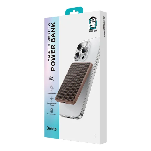 Benks Power bank 5000mAh MP15 ArmorGo Tint Arany - Type C - mágneses indukciós töltéssel - 8