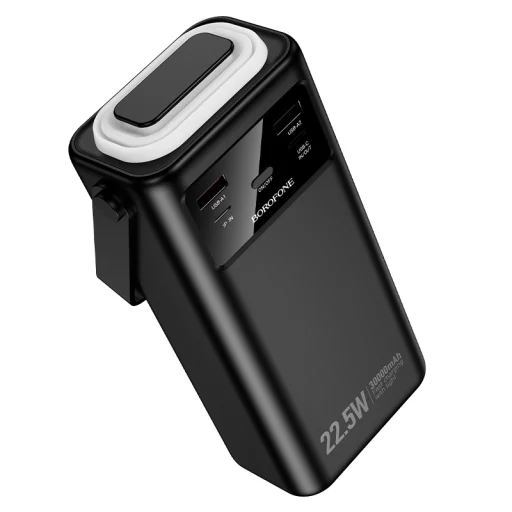 Borofone Power Bank 30000mAh BJ65 High - 2xUSB + Type C - QC 3.0 22,5W + PD 20W with USB, Type C, Lightning and micro USB black - 3