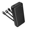 Borofone Power Bank 20000mAh BJ79A Clever - USB - Type C és Lightning kábelekkel fekete thumbnail