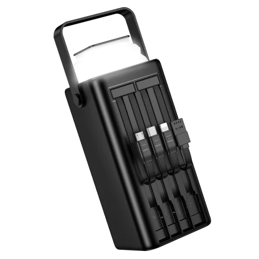 Borofone Power Bank 50000mAh BJ65A High - 2xUSB + Type C - QC 3.0 22,5W + PD 20W with USB, Type C, Lightning and micro USB black - 5