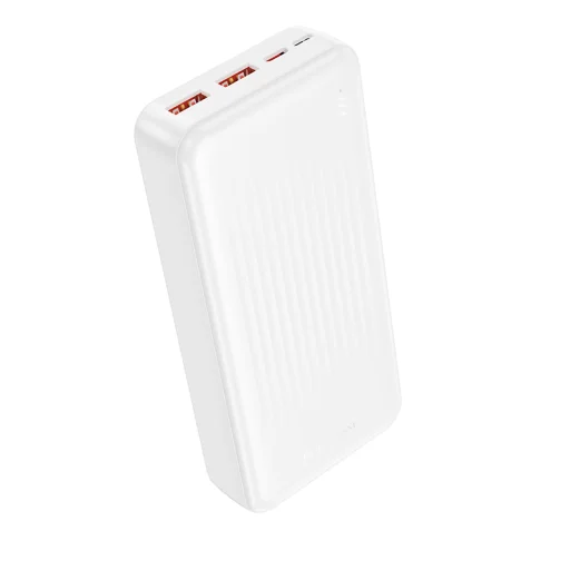 Borofone Power Bank 20000mAh BJ80A Clever - 2xUSB + Type C - QC 3.0 22,5W + PD 20W fehér - 1