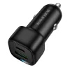 Borofone Autós töltő BZ34B Cloud - USB + Type C - QC 3.0 PD 38W fekete thumbnail