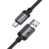 Acefast USB Type-C Adatkábel C20-04, 3A, Gyors Töltés, Hajlításálló, Nylon Fonat, 1,2m - Fekete thumbnail
