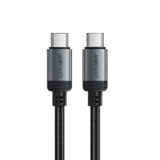 Acefast - Adatkábel (C20-03) - USB-C a Type-C, 60W, 3A, Gyorstöltés, Hajlításálló, Nylon Fonat, 1.2m - Fekete