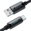 Acefast USB Type-C adatkábel (C19-04), gyors töltés, 3A, hajlítás-álló, nejlonszövés, 1,2 m - fekete - 5