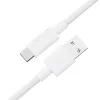USB - Type-C Acefast Data Cable (C18-04), Gyors töltés, 3A, Hajlításálló, Nylon fonott, 1.2m - Fehér thumbnail