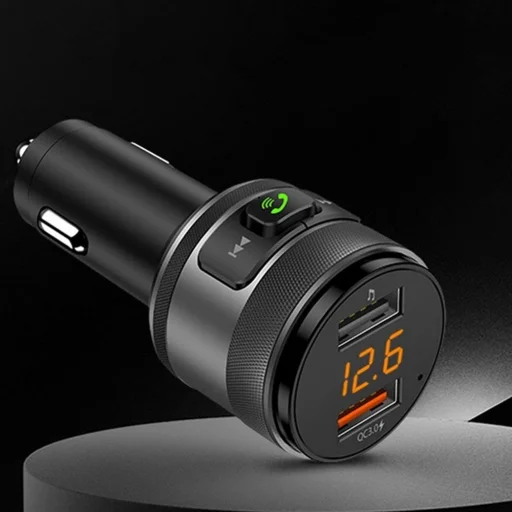 FM Transmitter Techsuit VoltTune (MFM1) - Dual-USB, QC3.0, MP3 Lejátszó Funkció, Bluetooth - Fekete - 7