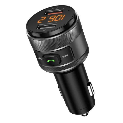 FM Transmitter Techsuit VoltTune (MFM1) - Dual-USB, QC3.0, MP3 Lejátszó Funkció, Bluetooth - Fekete - 2