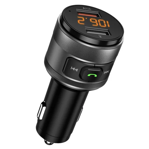 FM Transmitter Techsuit VoltTune (MFM1) - Dual-USB, QC3.0, MP3 Lejátszó Funkció, Bluetooth - Fekete - 3