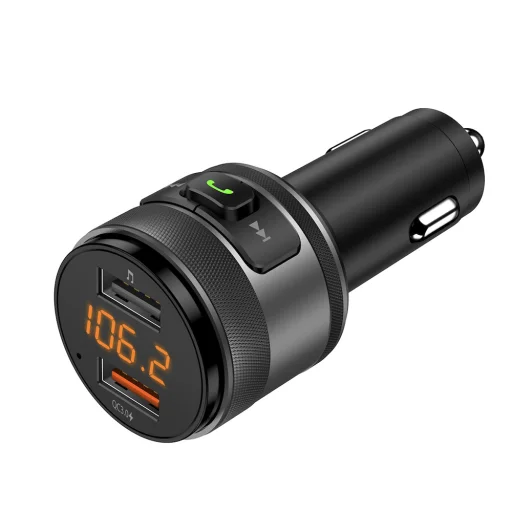 FM Transmitter Techsuit VoltTune (MFM1) - Dual-USB, QC3.0, MP3 Lejátszó Funkció, Bluetooth - Fekete - 5