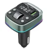 FM Transmitter Techsuit EchoDrive (MFM3) - Dual PD35W, Bluetooth V5.4, U-Disk zenéléshez, Basszusbeállítás - Fekete - 1