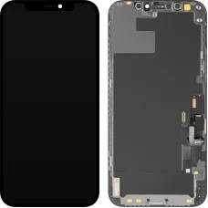LCD Kijelző Modul MP Apple iPhone 12 / 12 Pro, OLED Diagnosztikai Verzió, Utángyártott, Fekete
