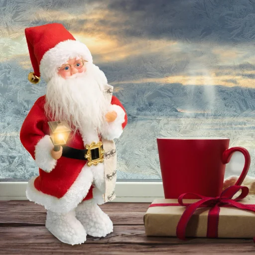 Home KDD 35 táncoló, zenélő mikulás, világító lámpás, 35 cm magas - 3