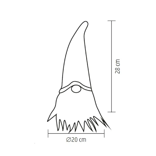 Home KDD28 LED-es manó fej, beltéri kivitel, melegfehér LED világítással, be/ki kapcsolóval, elemes tápellátás - 2