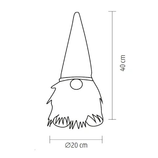 Home KDD40 LED-es ülő manó, beltéri kivitel, melegfehér LED világítással, ismétlődő időzítés, elemes kivitel - 2