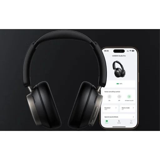 Wireless headphones Ugreen HP106 Studio Pro Hybrid ANC (White) - 8