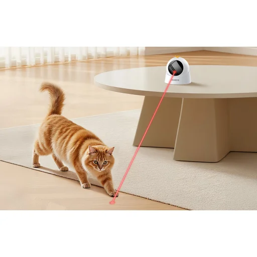 Fehér Rojeco Egg Laser Cat Toy - 3