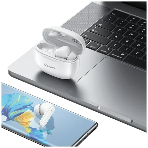 USAMS E05 TWS Bluetooth 6.0 vezeték nélküli fülhallgatók fehér - 3
