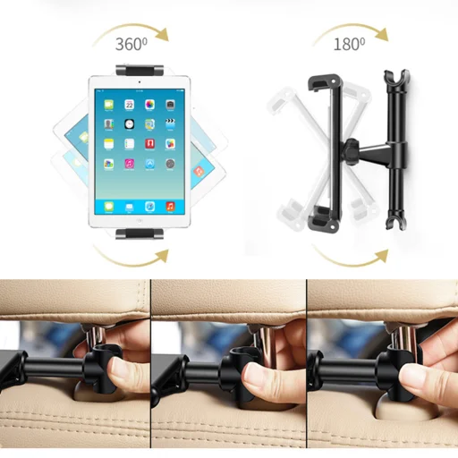 Blavec autós fejtámlára rögzíthető tartó BH-17 (BH17-HRB) fekete - 7