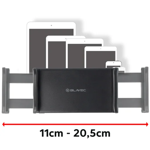 Blavec BH-18 fejtámlára rögzíthető autós tartó (BH18-HRB) fekete - 2