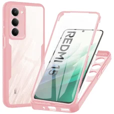 Xiaomi Redmi 15 4G / Redmi 15 5G Pink Techsuit ColorVerse 360 Series + Képernyővédő tok