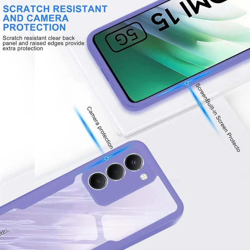 Xiaomi Redmi 15 4G / Redmi 15 5G Pink Techsuit ColorVerse 360 Series + Képernyővédő tok - 3