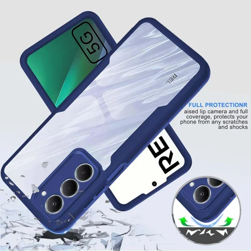 Xiaomi Redmi 15 4G / Redmi 15 5G Kék Techsuit - ColorVerse 360 sorozat + Képernyővédő tok - 3