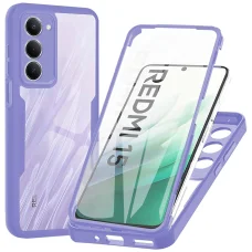 Xiaomi Redmi 15 4G / Redmi 15 5G Purple Techsuit - ColorVerse 360 sorozat + Képernyővédő tok