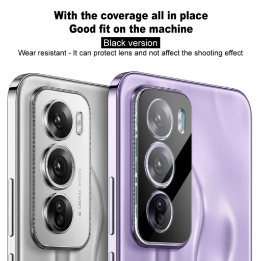 Oppo A5 Pro 4G / A5 Pro 5G Fekete Techsuit - Full Camera Glass üvegfólia - 3