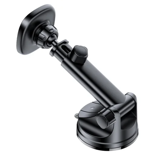  Autós tartó Acefast (D45) - műszerfalra, erős mágneses fogás, teleszkópos rúd, csúszásgátló párna, 4.7 - 6.9" telefonokhoz - Fekete - 2