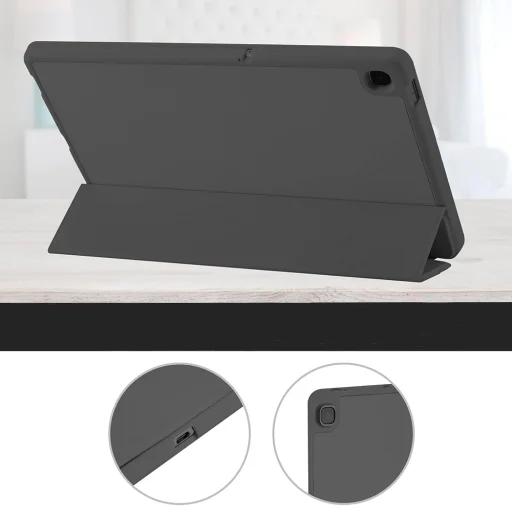 Samsung Galaxy Tab A7 Lite Fekete Techsuit - Flex Trifold (Pencil tartóval) tok - 2