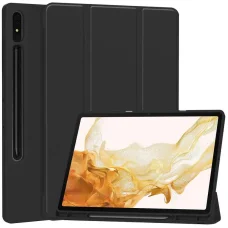 Samsung Galaxy Tab S7 Plus / S8 Plus Techsuit - Flex Trifold (Pencil Holder-rel) - Fekete tok
